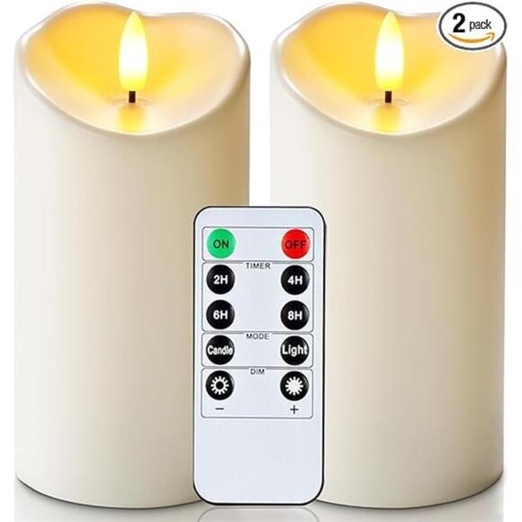 6"x3" Outdoor Waterproof Flameless Candles, LED Candles, Battery Operated Candle - Picture 7 of 7